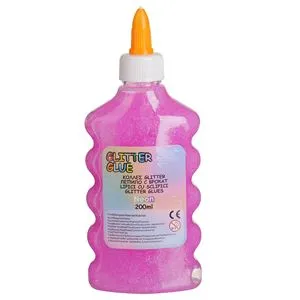 Adeziv lichid cu sclipici, Neon Fucsia, 200 ml