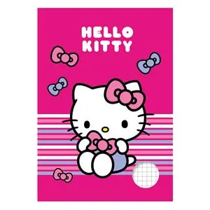 Caiet A5 Matematică, Copertă Fucsia cu Hello Kitty, 40 File