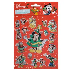 Set Autocolante Mickey Mouse și Prietenii - Decorațiuni pentru Crăciun