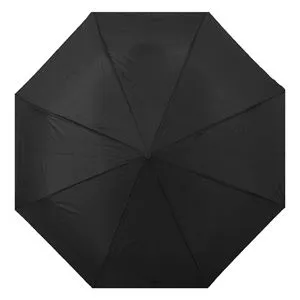 Umbrelă de Ploaie Pliabilă Automată Neagră cu Mâner Curbat 33cm
