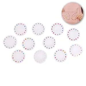 Discuri decorative cu strasuri pentru par, Set 10 buc, Transparent