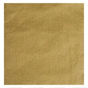 Servetele de Masa de Craciun cu 2 Straturi de Culoare Aure cu Model Reliefat 33x33cm - 20buc