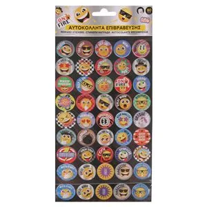 Autocolante Recompensă cu Emoji, Set 80 buc, Multicolor