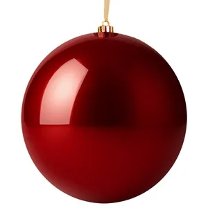 Glob Ornament Brad de Craciun Rosu Lucioas