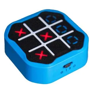 Joc electronic Tic Tac Toe, 3 moduri de joc, 9x9 cm, Albastru