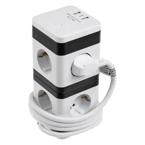 Priza Turn cu 8 Prize Schuko, 2 Porturi USB și 1 USB-C 3680W