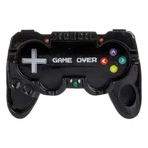 Scrumieră ceramică neagră cu design 3D joystick Game Over