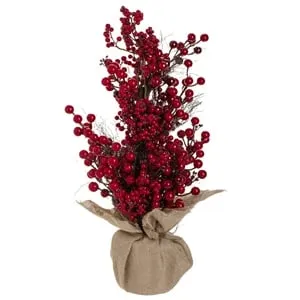 Decoratiune de Craciun Brad cu Berries Rosii și Ramuri