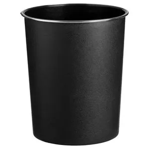 Cos de Gunoi din Plastic Negru pentru Birou Ø24x28.5cm - 10.8L