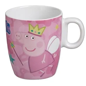 Cana mini portelan roz cu model Peppa Pig