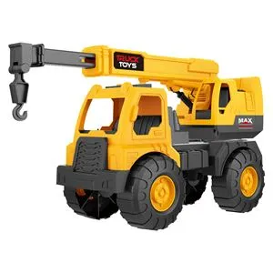 Macara de constructii cu brat extensibil si cabina rotativa, Galben