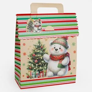 Cutie de Ambalare pentru Cadouri de Crăciun cu Model Ursulet