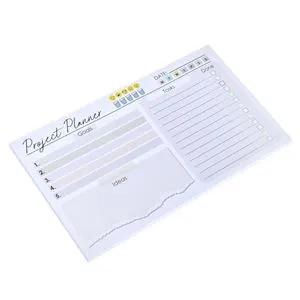 Project Planner cu File, 50 de coli, 19x11 cm, Culori Pastel
