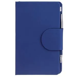 Set Notite cu Pix si Capsa, Husa Albastra din Piele Ecologica, 275 File, 11x17.5cm