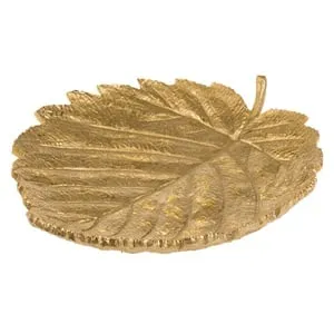 Platou Decorativ Frunza Aurie Modern pentru Decorațiuni Interioare
