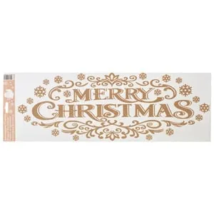 Autocolante Decorative Crăciun \"Merry Christmas\" cu Glitter