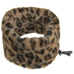 Fular Circular Fleece Leopard pentru Femei cu Ajustare
