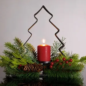 Suport Decorativ de Craciun din Metal pentru Lumanare