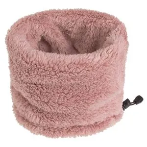 Fular Circular de Iarnă din Fleece Roz-Nude cu Ajustare