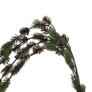 Ramură decorativă de Crăciun brad cu conuri 137cm