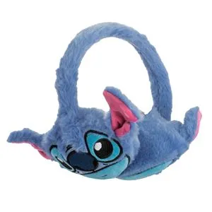 Aparatoare de urechi pentru copii cu model 3D Stitch, albastre, blana sintetica