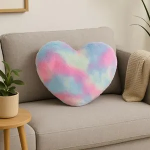 Perna Decorativă Inima Rainbow Plush pentru Casă