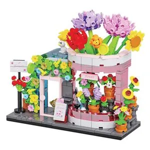 Set de Construcție Florărie, 524 Piese, Roz