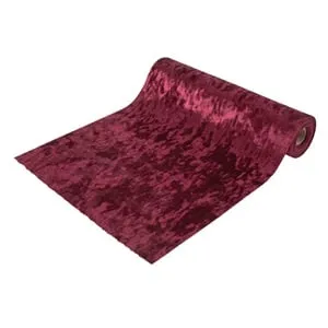 Tesatura Decorativa de Craciun Bordo Catifelata
