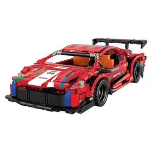 Set de Construcție Mașină de Curse Roșie, 668 piese