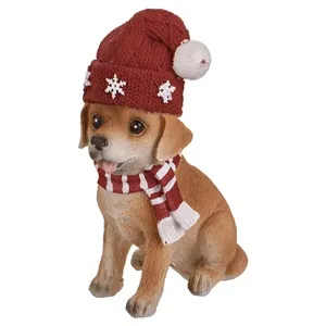 Căciulă și fular de Crăciun pentru câine - Decoratiune cozy pentru animale