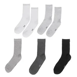 Set de Sosete Ribbed Mixte – Culori Alb, Negru, Gri pentru Femei