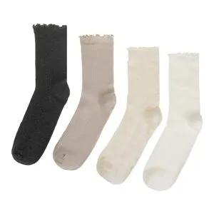 Sosete Ribbed de Diferite Culori cu Elastic pentru Femei