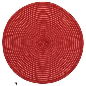 Suport Farfurie Rotund de Craciun Rosu Lucios Ø38cm