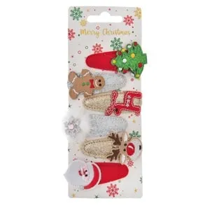 Clame de par pentru Craciun cu figurine festive