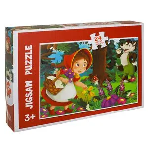 Puzzle Scufita Rosie cu 24 de piese pentru copii