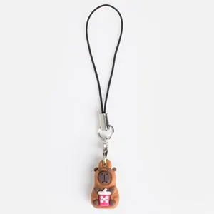 Charm telefon mobil capybara din cauciuc pentru accesorii decorative