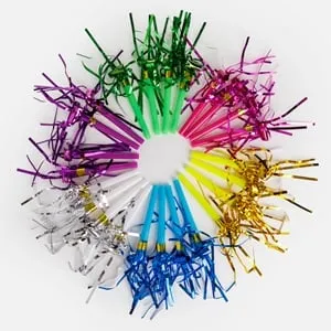 Set Suflatori de Plastic cu Folie pentru Petrecere
