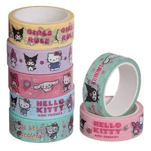 Benzi adezive washi tape multicolor Hello Kitty & Friends