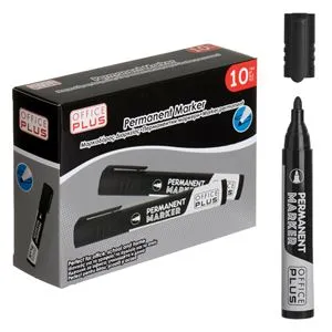 Set de 10 Marcatoare Permanente Negre de Calitate