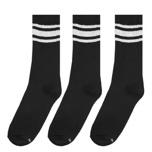 Sosete sport negre cu dungi albe pentru bărbați