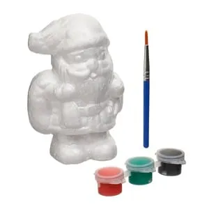 Set Creativ de Craciun cu Figurina 3D Mos Craciun și Vopsea