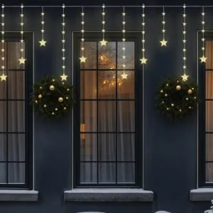 Instalare Lumini Perdea LED Stele Program Exterior Interior