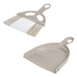 Set Faras și Măturică din Plastic Bej pentru Curățenie