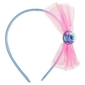 Bentita de par lila cu Stitch și fundită roz holografică pentru copii