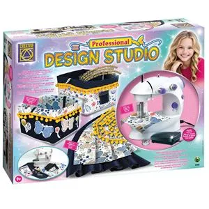 Set Creativ cu Masina de Cusut pentru Copii, Confectioneaza 2 Cutii de Depozitare, Multicolor