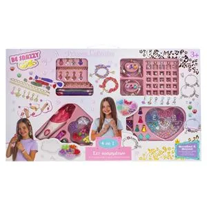 Set creativ bijuterii accesorii par 4 în 1 roz pentru copii