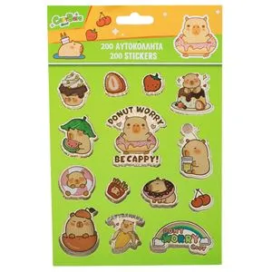 Set Autocolante Capybara 200 bucăți în verde pentru creativitate