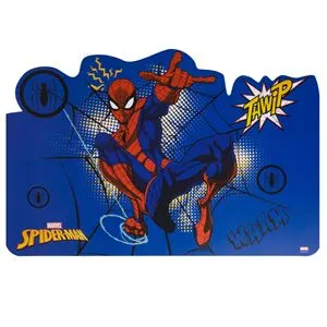 Suport farfurie cu model Spiderman, albastru, PP, 43x28cm