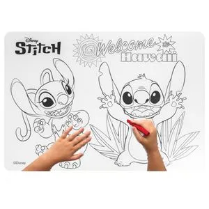 Suport de farfurie de colorat cu model Stitch, 43x29 cm, PP netoxic