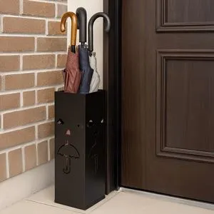 Suport Metalic Negru pentru Umbrele cu Modele Decorative 15x15x49cm